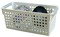 White Rectangular Plastic Shelf Organizer Basket with Handles